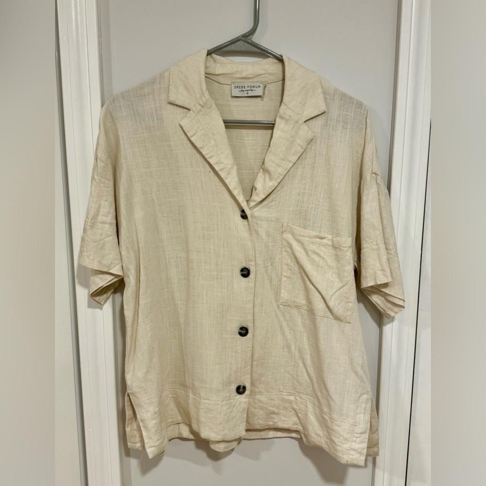 Linen button down